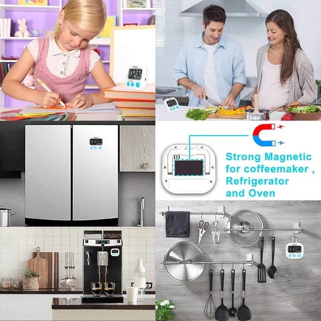 Examples of magnetic placement for the digital timer